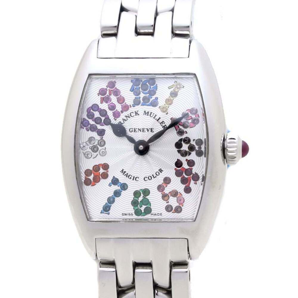 FRANCK MULLER Tono Curvex Magic Color 2252MAGCOLAC Stainless Steel Ladies Wat...